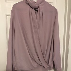 Mauve/blush long sleeve blouse